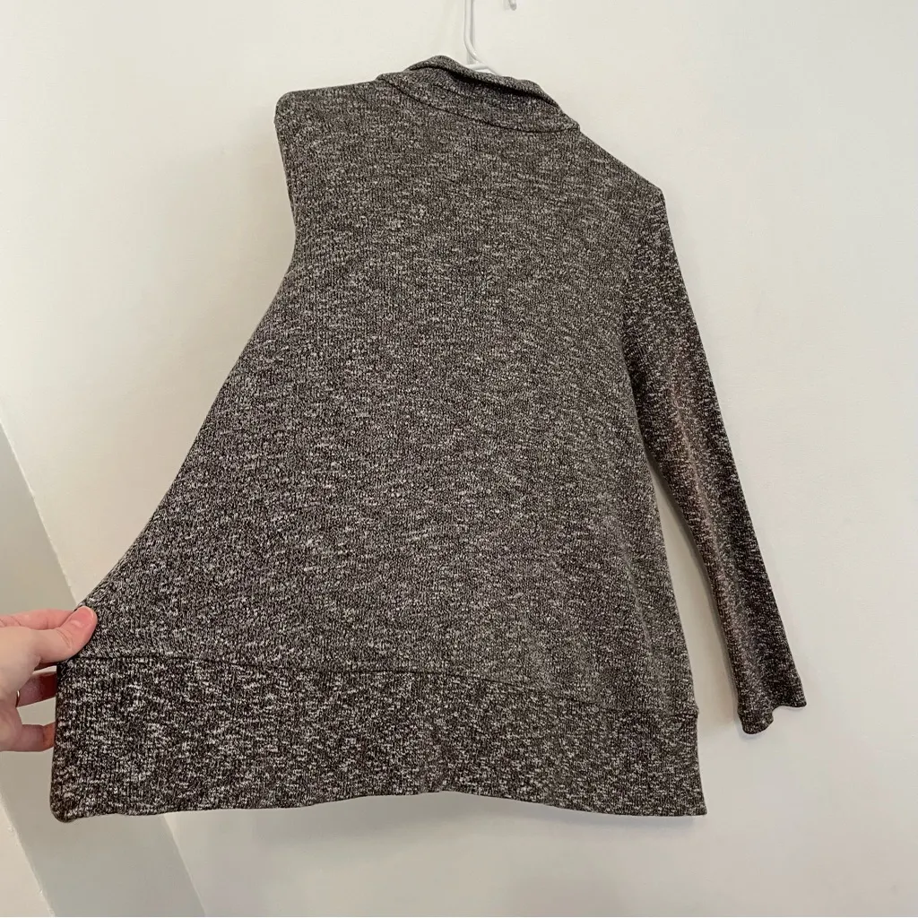 SOMA CHICO'S Divine Vintage Terry Button Front Jacket Brown White Marled Sweater - Image 11