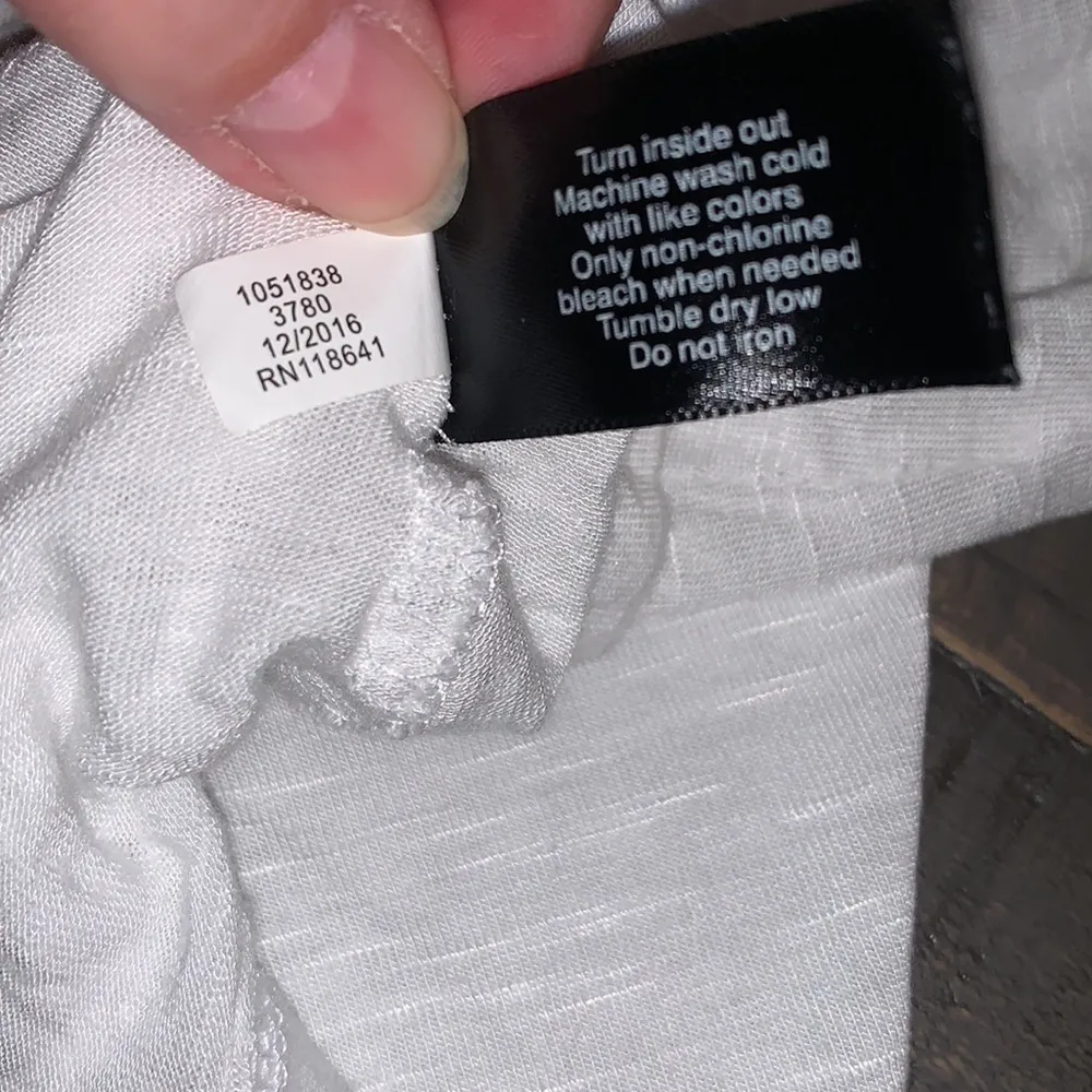 Lane‎ Bryant White Crochet Back Tunic Top Plus Size 18/20 Rayon Slub Knit - Image 5