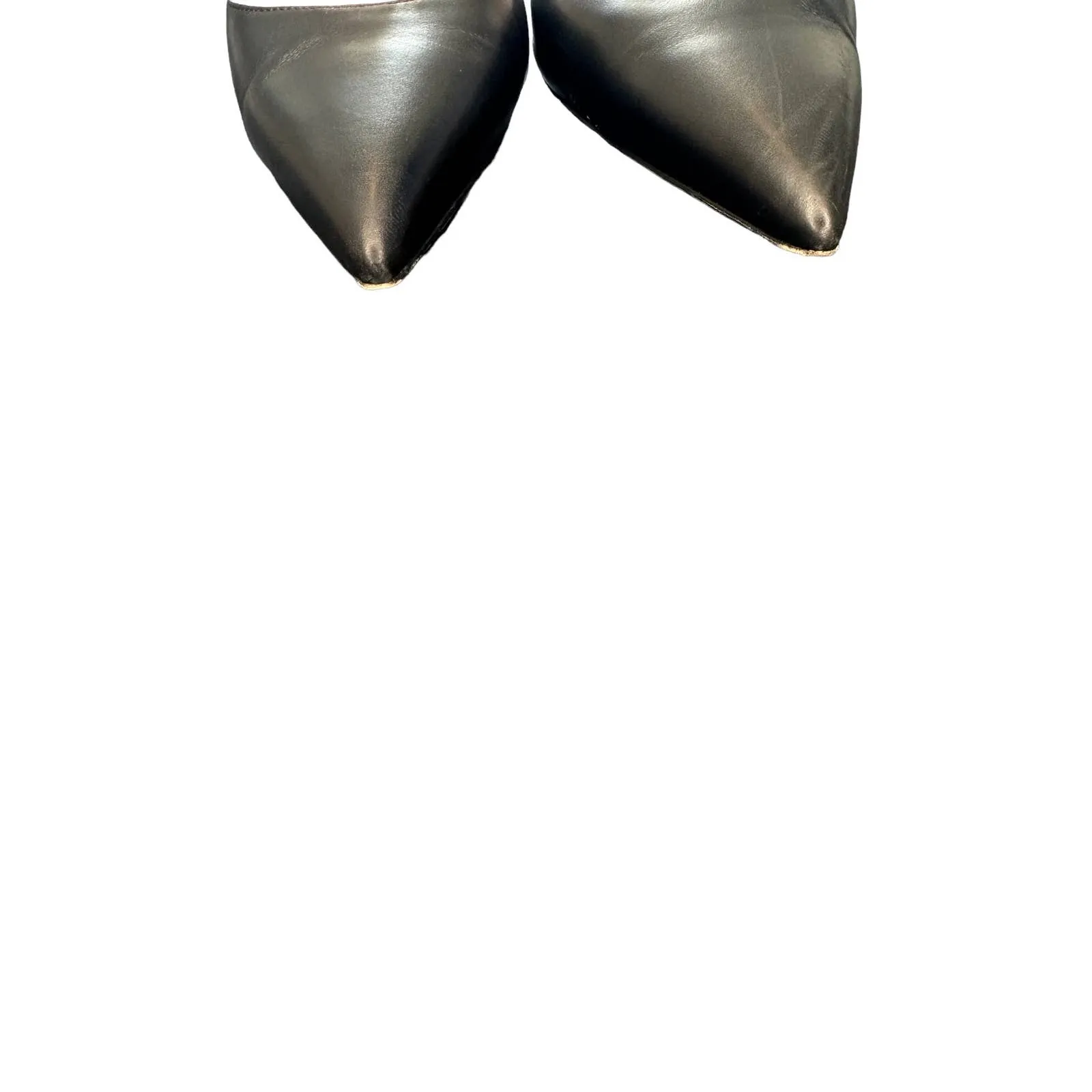 Manolo Blahnik Black Pointed Toe Ankle Strap Heels Size 40 - Image 5