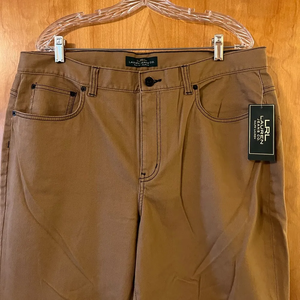 Lauren Ralph Lauren Pants Jeans Classic Bootcut Abbey Camel Brown NWT Size 16 - Image 2