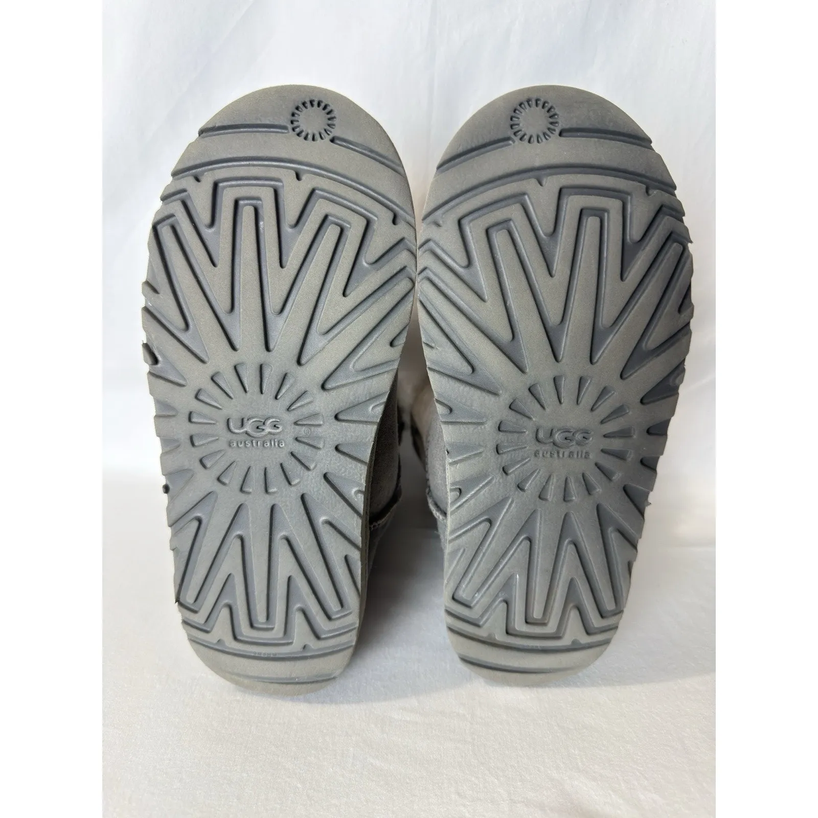 UGG Bailey II Button Women’s Winter Boots Gray Suede Shearling Size 5 Pull On - Image 10