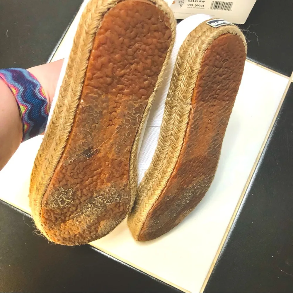 Superga Womens 2402 Rope Mule Sneaker White Sabot Low Heel Sneakers Cotton EUC - Image 7