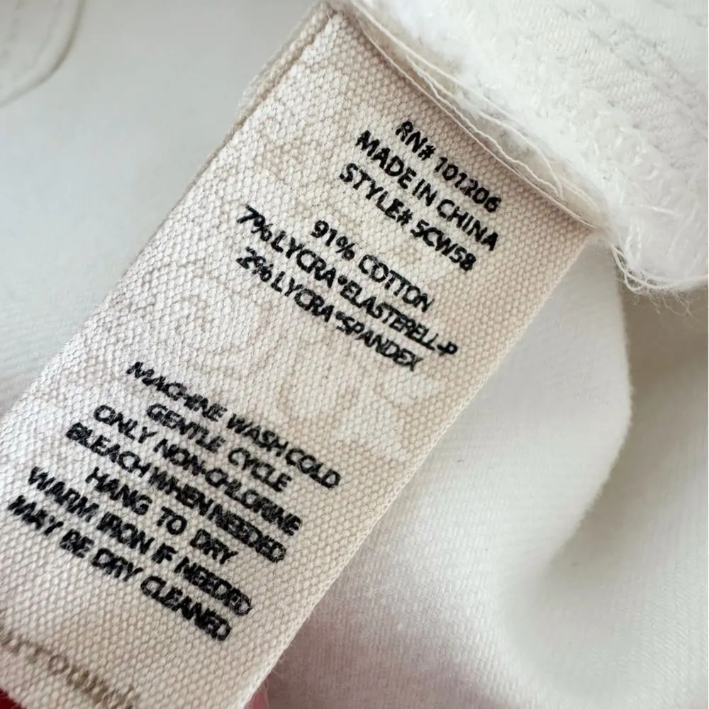 Soft Surroundings Cropped Wide Leg Jeans Stretch Patch Pockets White Size 18W - Image 11