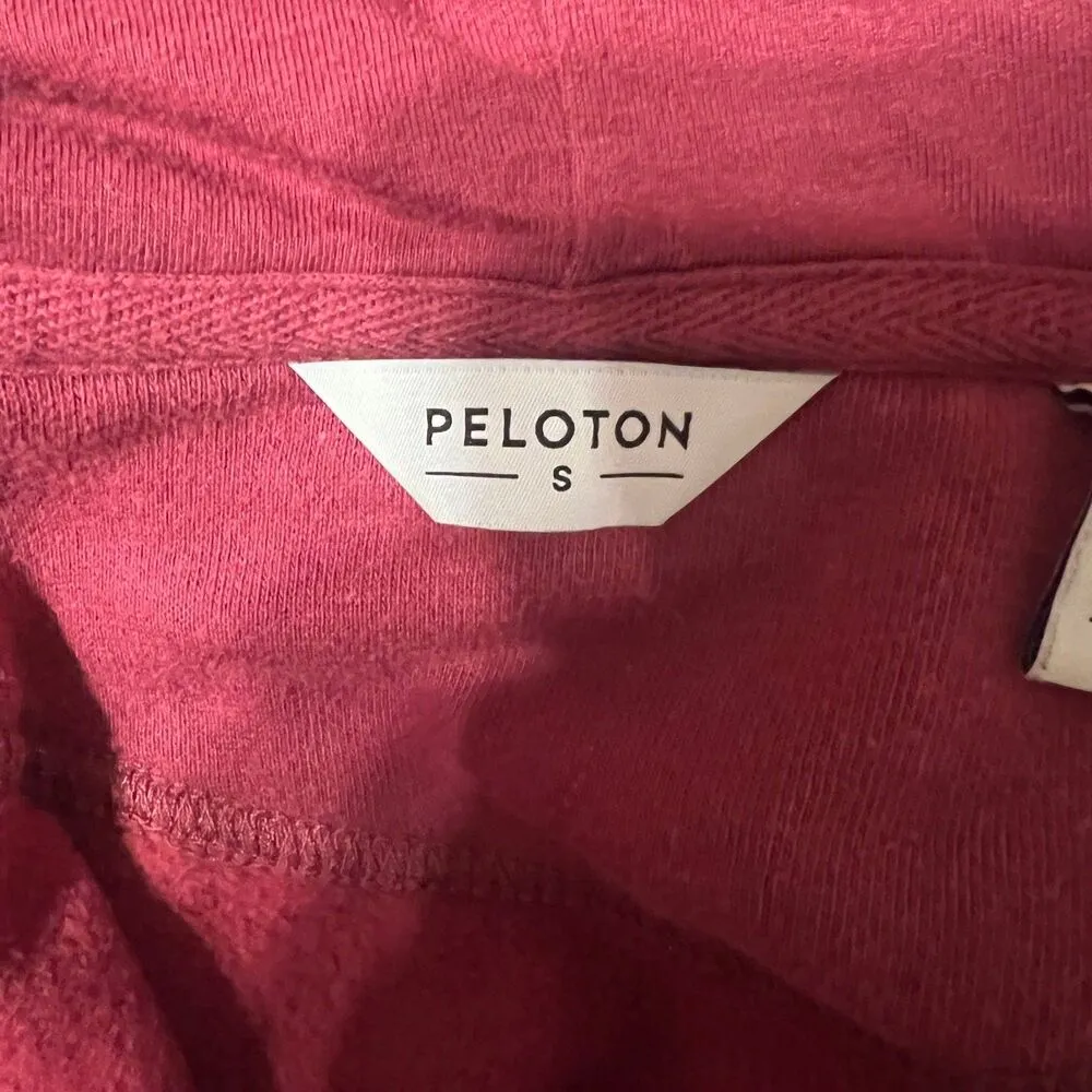 Peloton S Ultimate Fleece Zip Up Hoodie Sweatshirt Women's  pink logo - Image 10