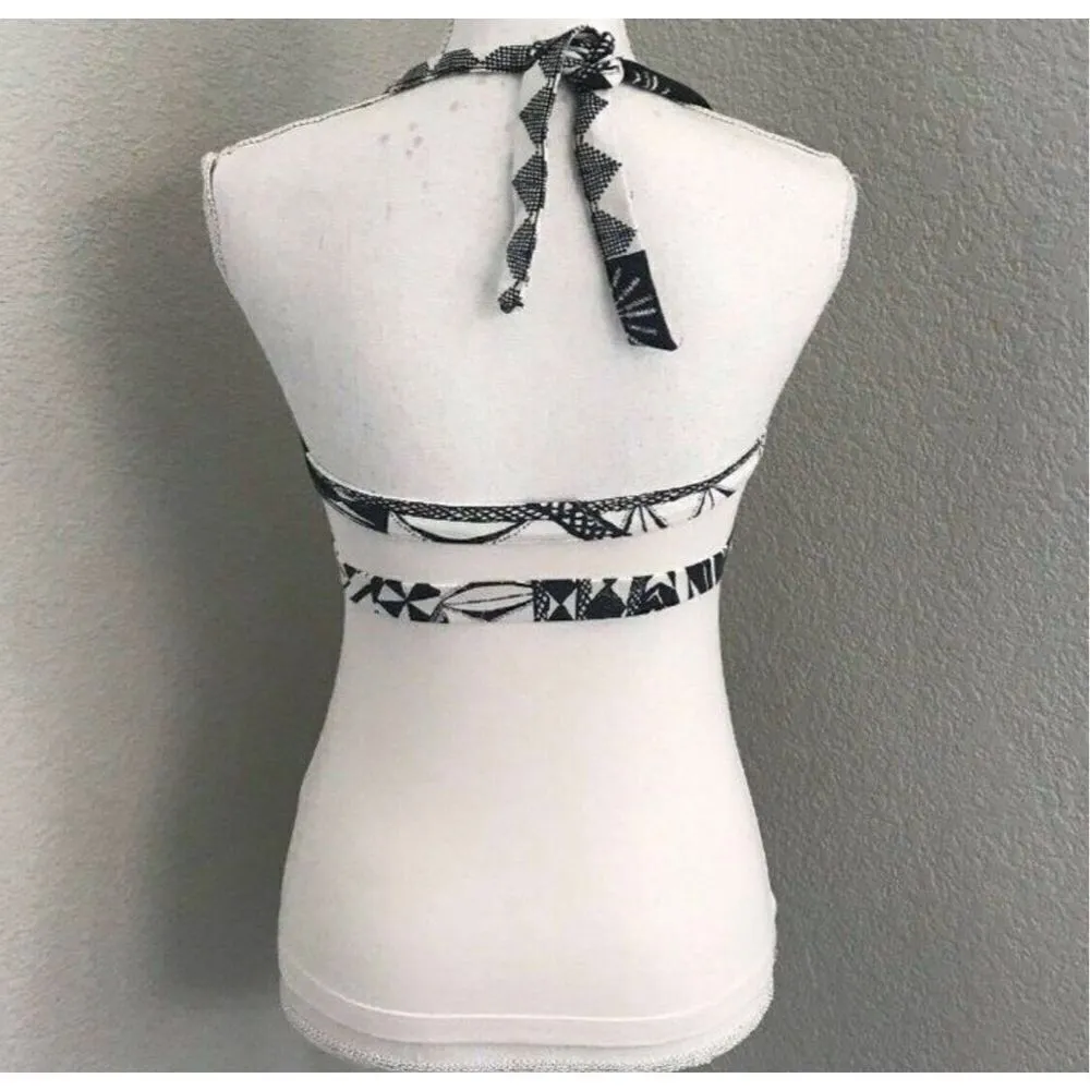 Patagonia Womens Cream & Black Halter Activewear Tank Top Size Small - Image 2