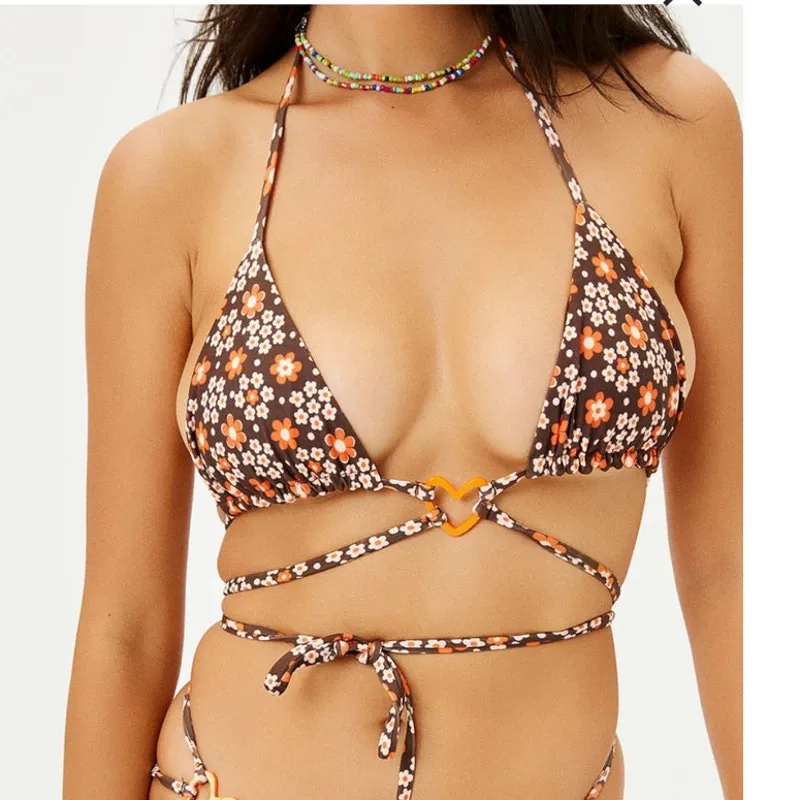 frankie's bikinis Frankie’s Bikinis Tatum Floral Triangle Bikini size S - Image 12