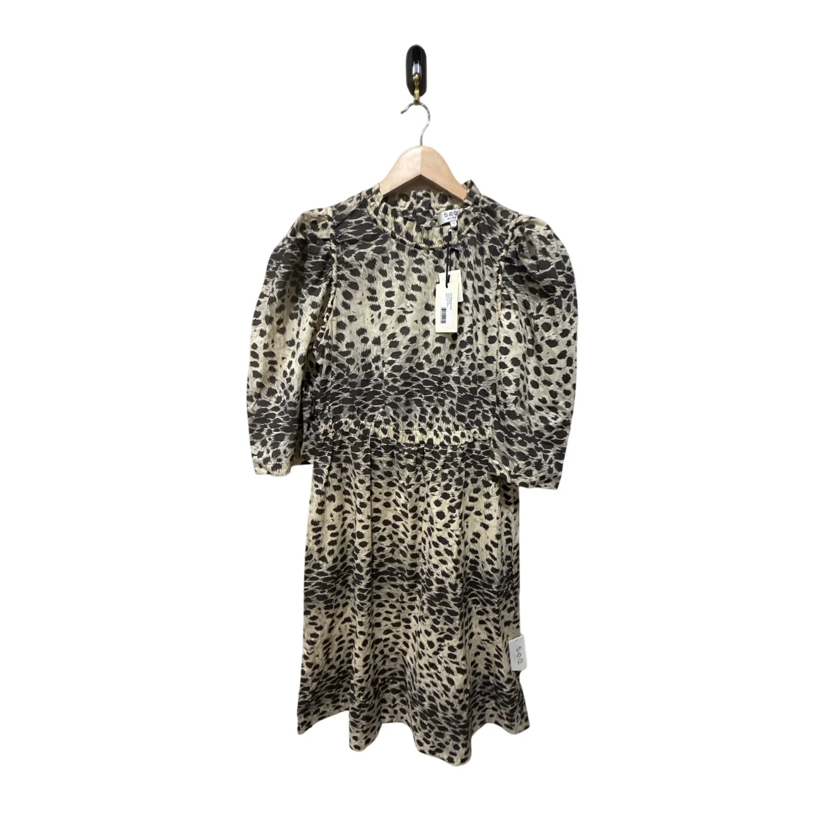 Sea New York Leo Animal Print‎ Midi Dress Size 12 New with Tags Brown - Image 5