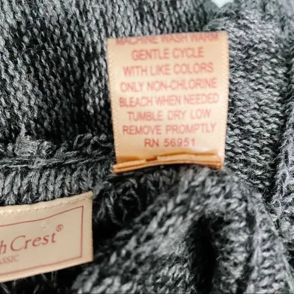 North Crest Button Front Lightweight Sweater Vest Heather Charcoal Size Large Black - Image 6