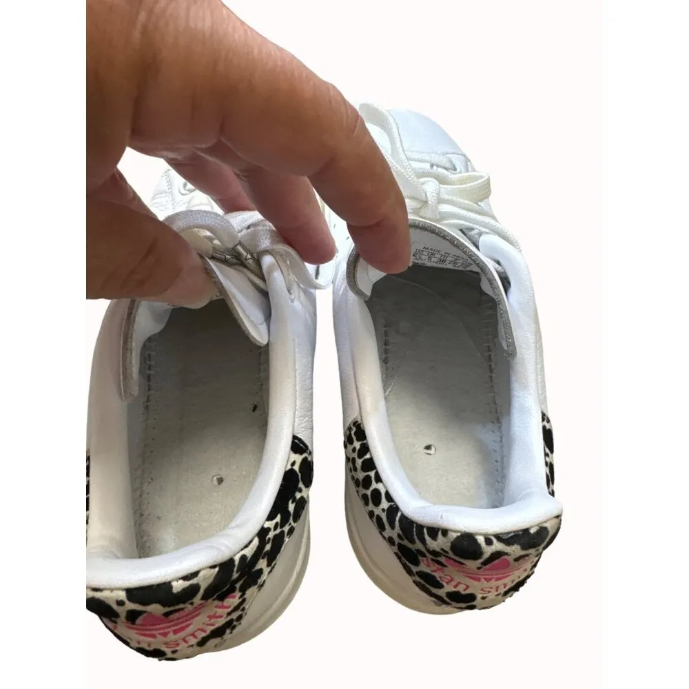 Adidas Stan Smith Leopard print women’s white shoe sneakers size 6.5 SKU 4555 - Image 11