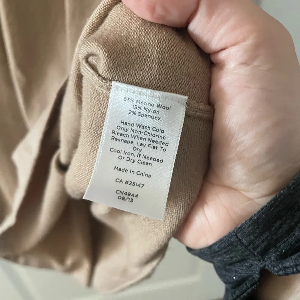 Talbots Pure Merino Wool Turtleneck Midi Dress 1X Classic Neutral Camel - Image 4