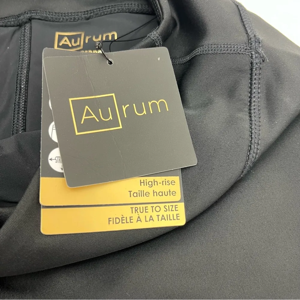 Aurum Fearless Black Cheetah Leopard Crop Legging Womens Size Large Athletic NEW - Image 5