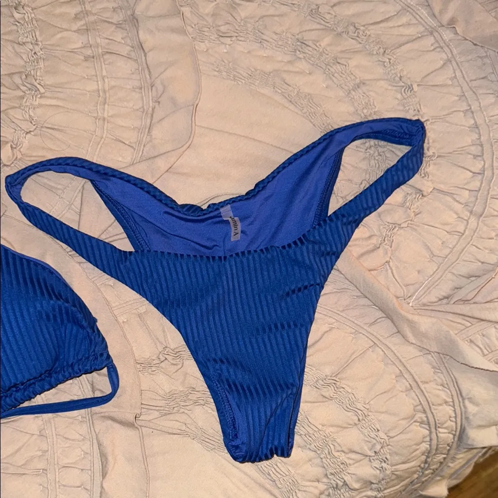Vitamin A The Classic Sapphire blue EcoRib medium Bikini bottom - Image 2