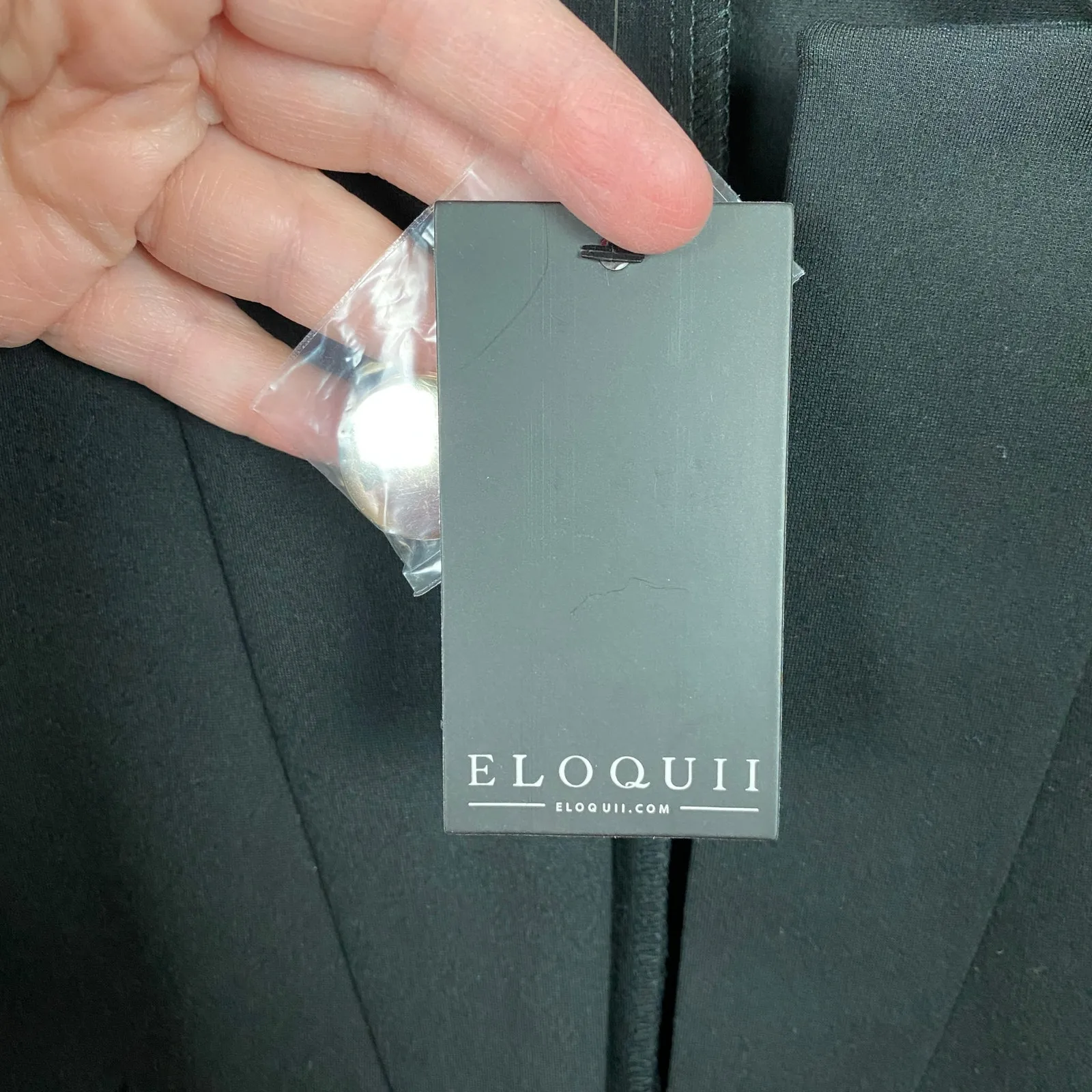 Eloquii Black Long Sleeve Ultimate Stretch One Button Blazer Sz.16W NWT - Image 7