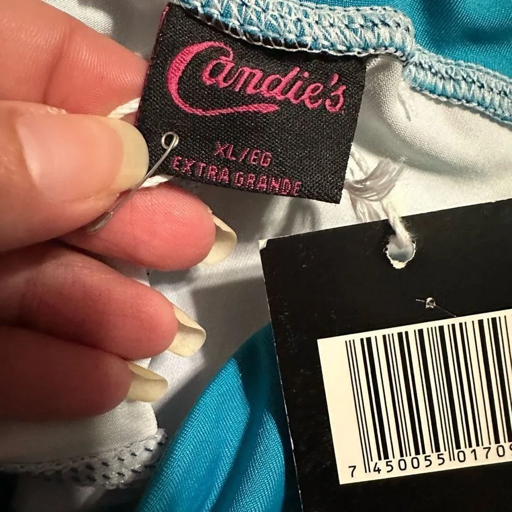 Candies yoga Capri pants purple/aqua/yellow - Image 4