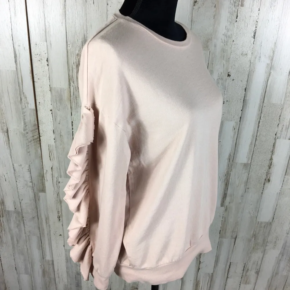 BP Ruffle Sleeve Pullover Sweatshirt Sweater NWT S - Image 3