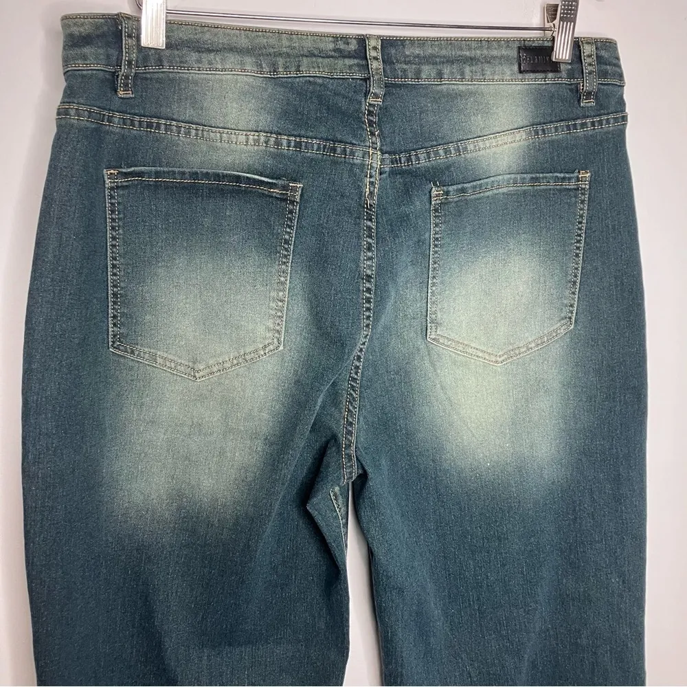 Flamingo wide leg‎ jeans raw hem size 2XL Blue - Image 4