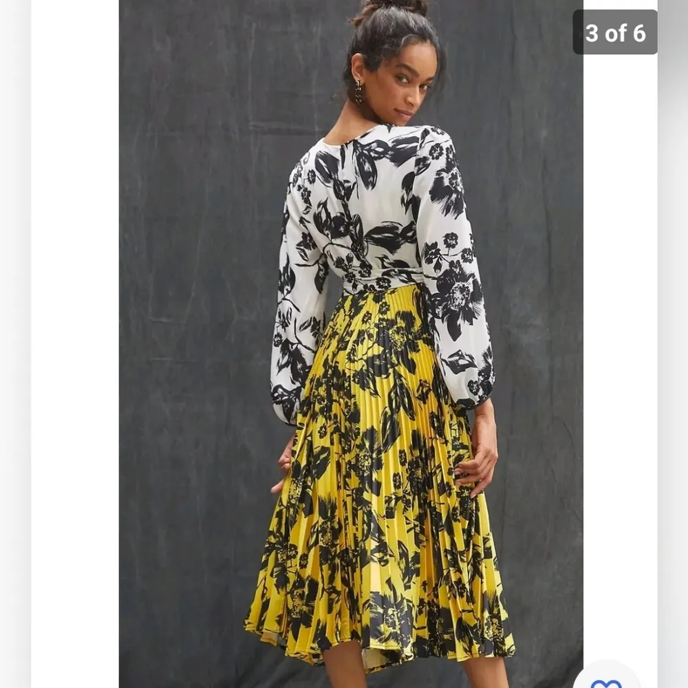 Anthropologie Delfi Floral Midi Dress Size M - Image 3