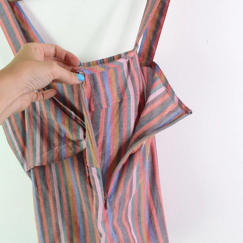 Madewell Tie-Front Cami Top in Rainbow Stripe 8P‎ - Image 6