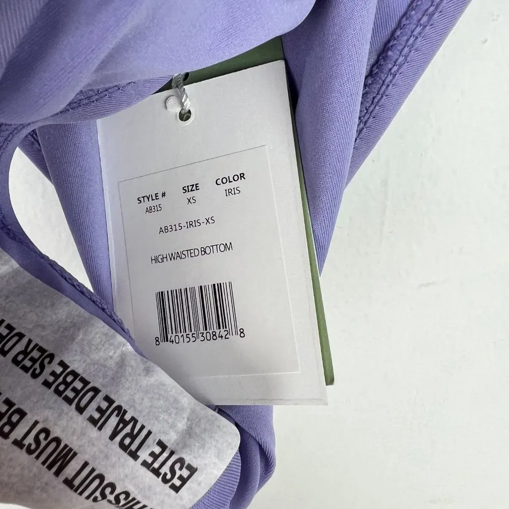 NWT Andie Swim The High Waisted Bottom Flat Bikini Iris Purple Size XS NEW - Image 5