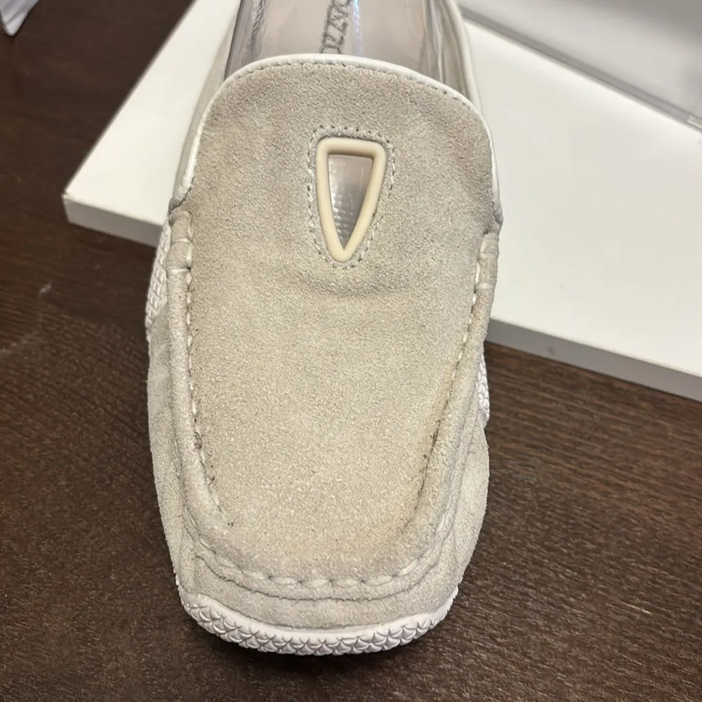 PAZZO Light Tan Suede Loafers Silver Size 10 - Image 7