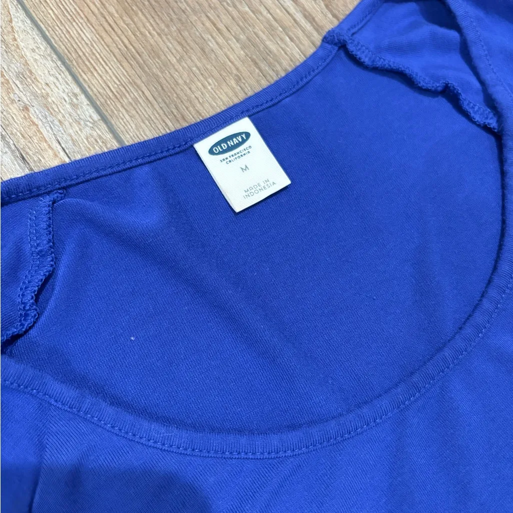 Blue Old Navy knit swing dress M - Image 3