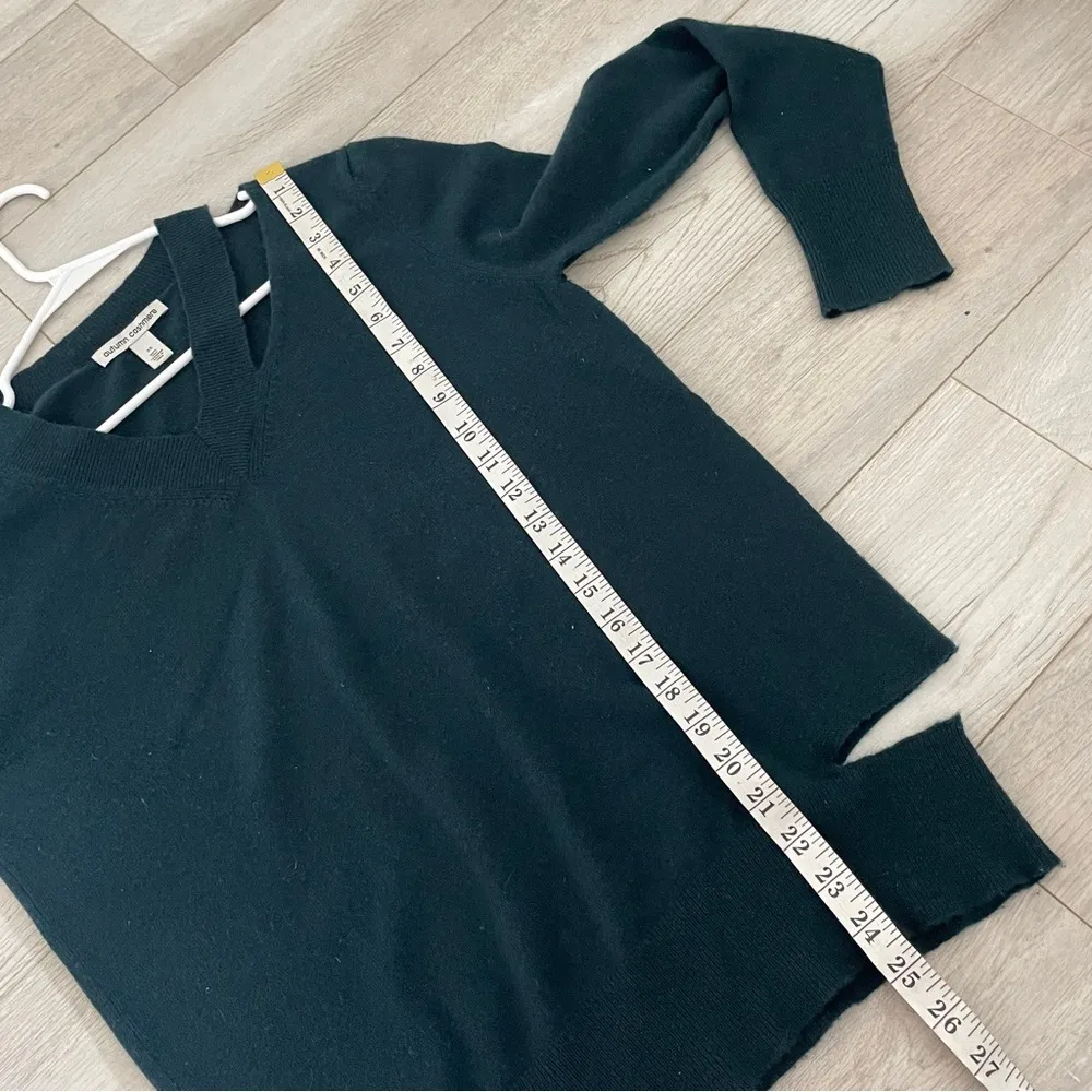 Autumn Cashmere Sweater cutout vneck womens Teal (xsmall) quiet luxury winter - Image 5