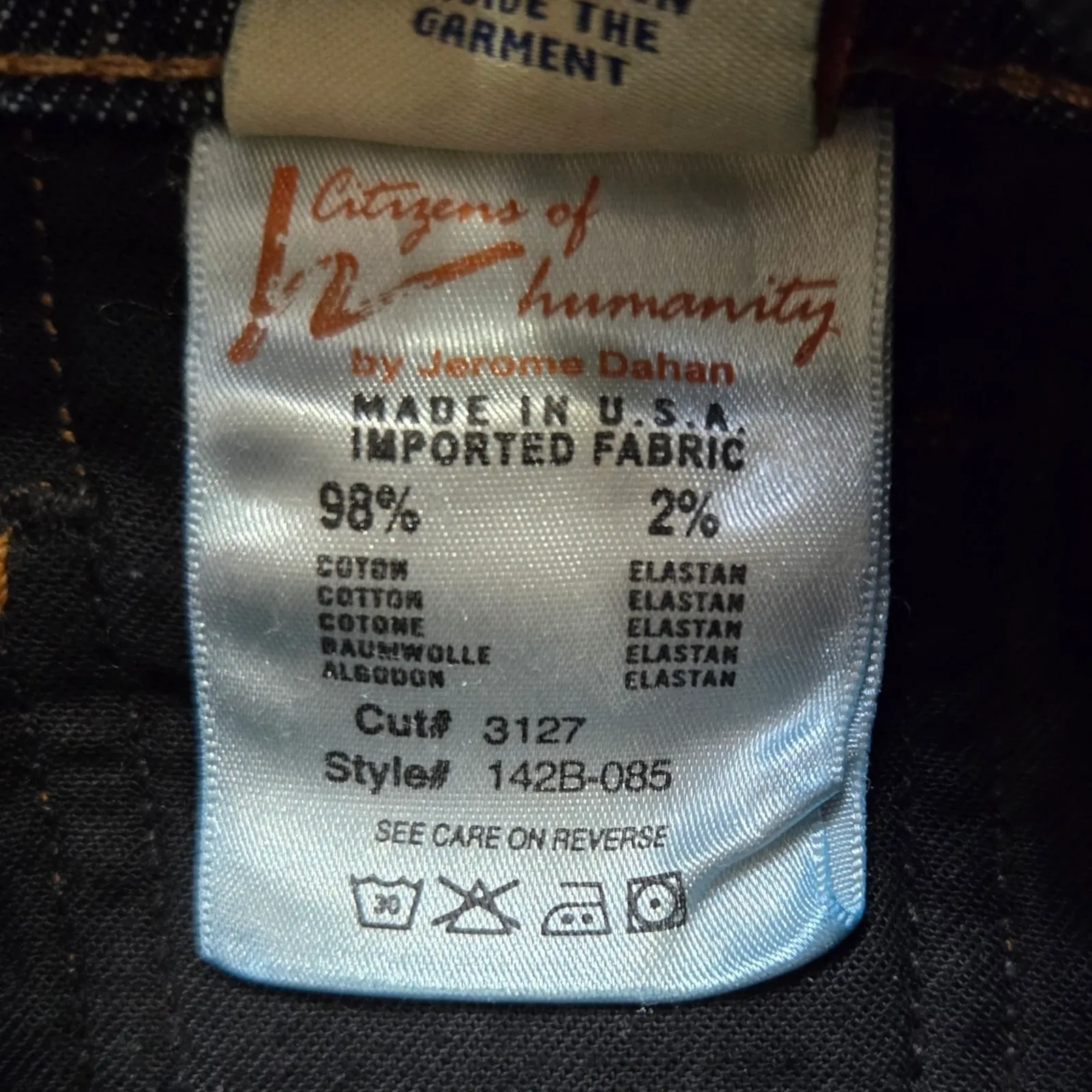 COH Citizens of Humanity Ava Low Rise Straight Leg Jeans Dark Wash Size 28 - Image 6