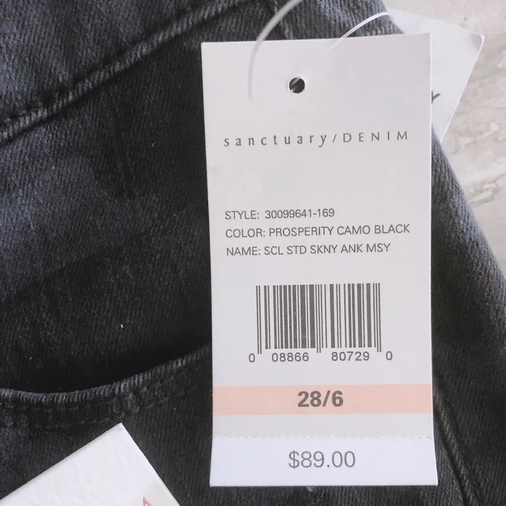 Anthropologie’s Sanctuary Camo Jeans Cotton Skinny Leg Black Size 28 NWT $89.00 - Image 11