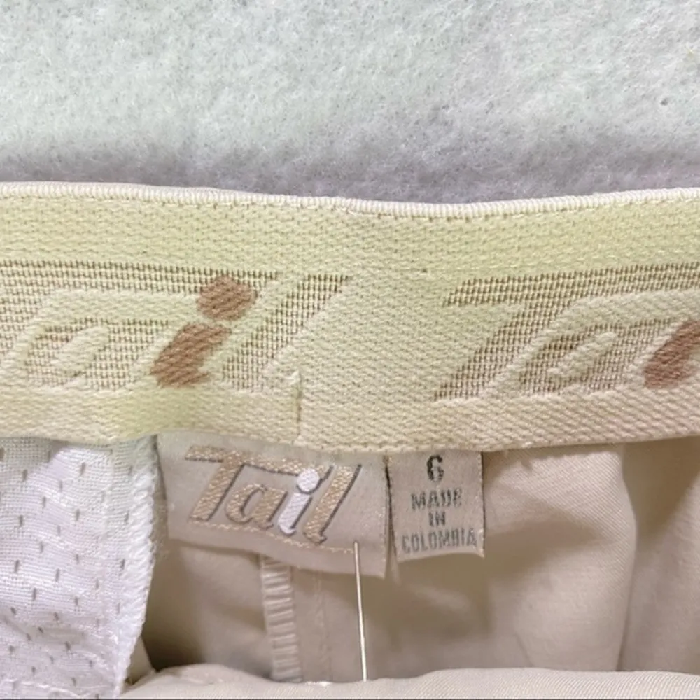 Tail‎ Womens Pants Size 6 Stretch Beige High Rise Straight Leg Cropped - Image 6