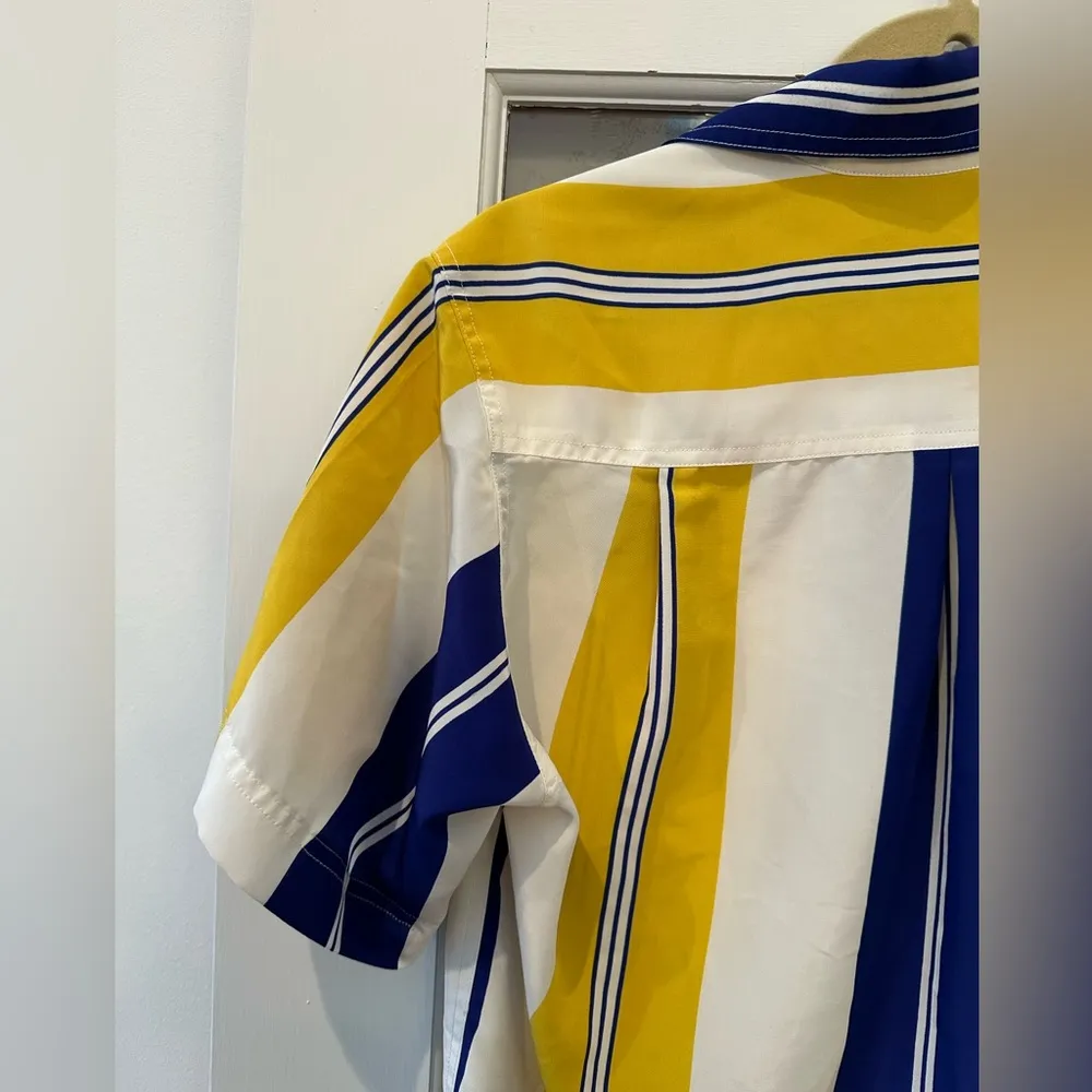 Vintage Christian Dior Chemises Blouse Size 4 Lightweight Bright Retro Chic - Image 4