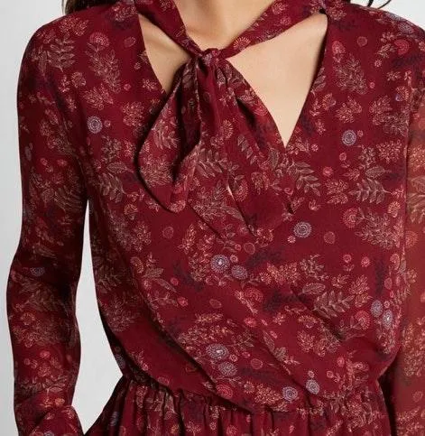 Floral Print Scarf-Neck Romper NWT - Image 3
