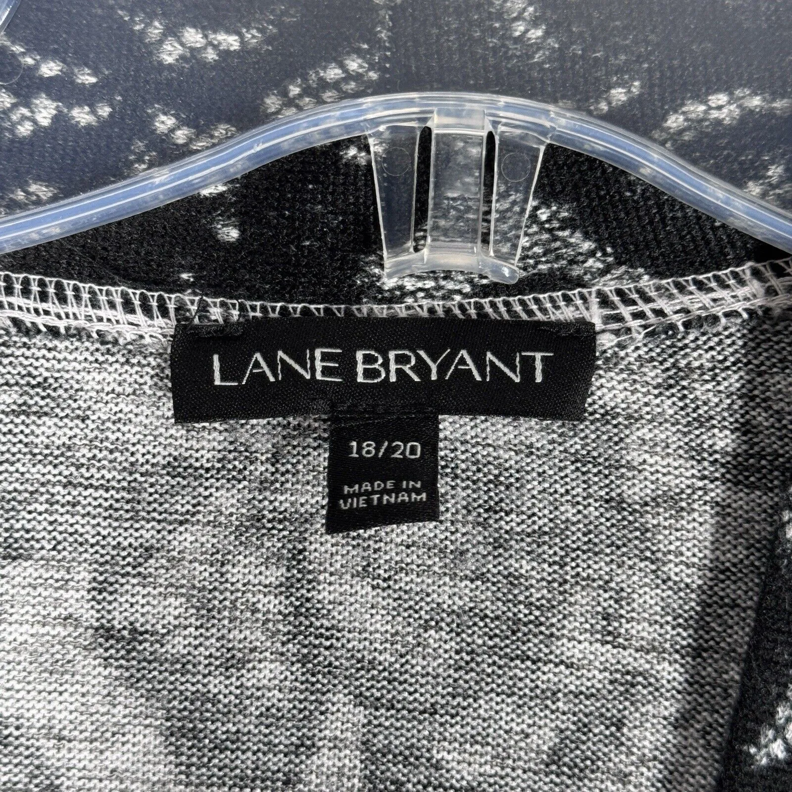 Lane Bryant Sweater Womens 18/20 Black Floral Lace Print‎ Dark Gothic Whimsigoth - Image 6