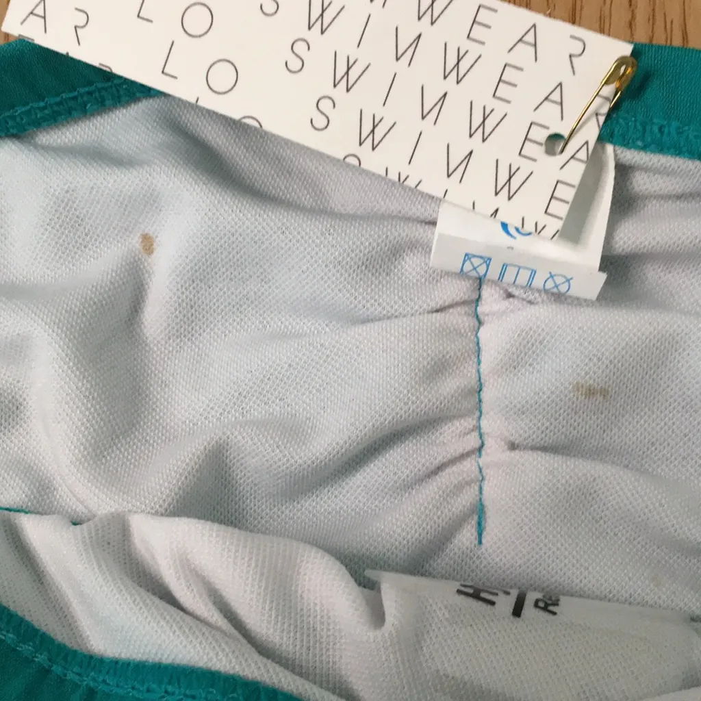 Bin 6 New Lo Swim Sport Training Swimsuit Bikini Bottoms Guadalupe Size Small Gold - Image 4