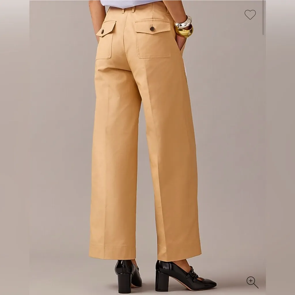 NWT J. Crew Collection wide-leg pant in trench canvas sz 6 - Image 8