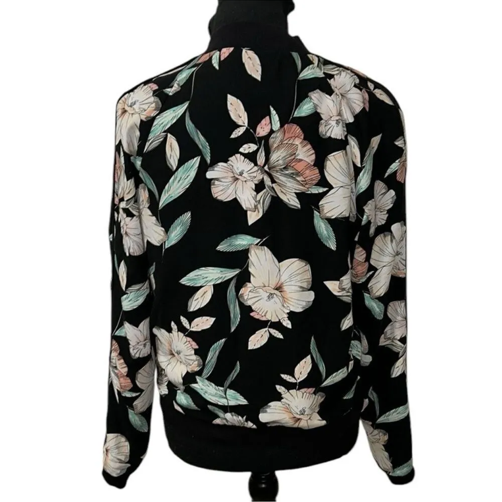 Decree Floral Print Bomber Jacket(Size Medium) - Image 3