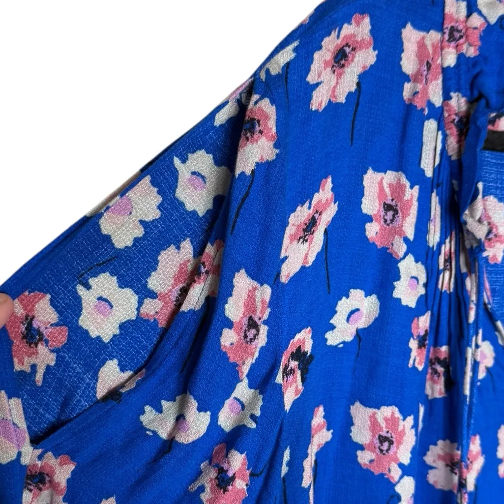 Lucky Brand Women’s Plus Size 1X Floral Peasant Blouse Cold Shoulder - Image 8