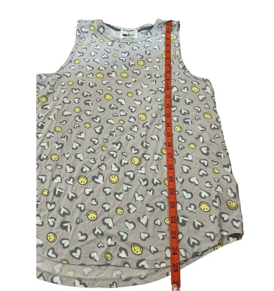 PJ Salvage Women's Loungewear Happy Days Tank m Gray Size L - Image 5