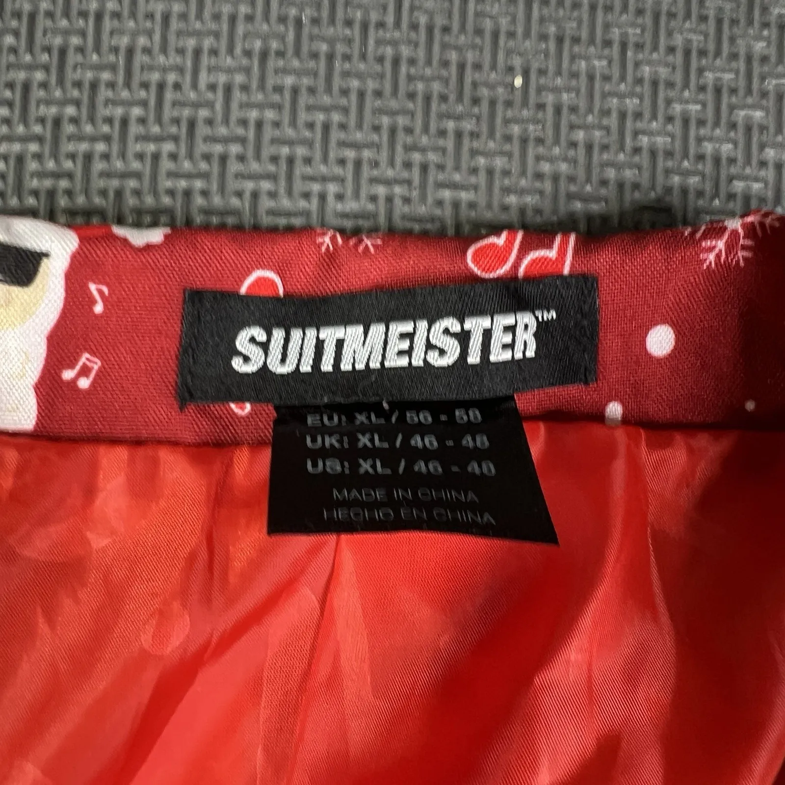 Suitmeister Christmas Blazer Men's XL Red Fa La‎ La Llama Ugly Xmas Party Jacket - Image 5