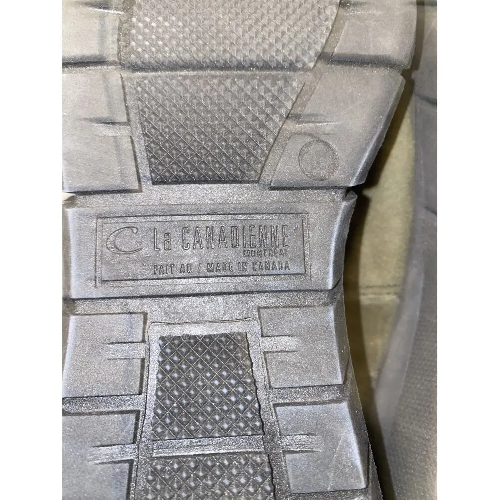 La Canadienne Montreal Vira Women's 6.5 Green Suede Zip Round Toe Bootie Boots - Image 7