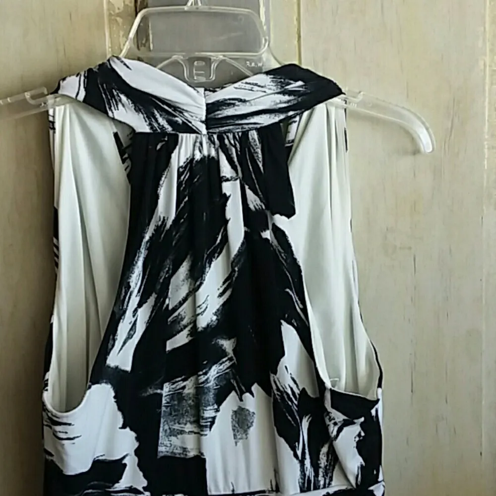 Black Label by Evan Picone dress black and white - Image 4