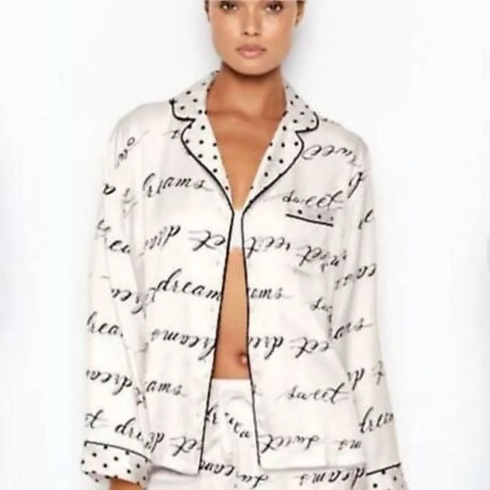 ✨NWT Victoria's Secret Polka Dot Sweet Dreams Satin Sz Medium Pajama Set✨ - Image 2