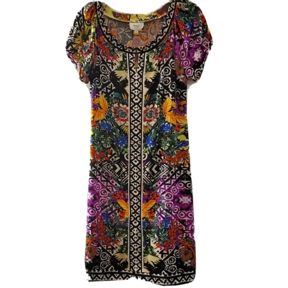 🔥SALE🔥Eci Multicolor Floral Pattern Aztec Print Dress - Image 2