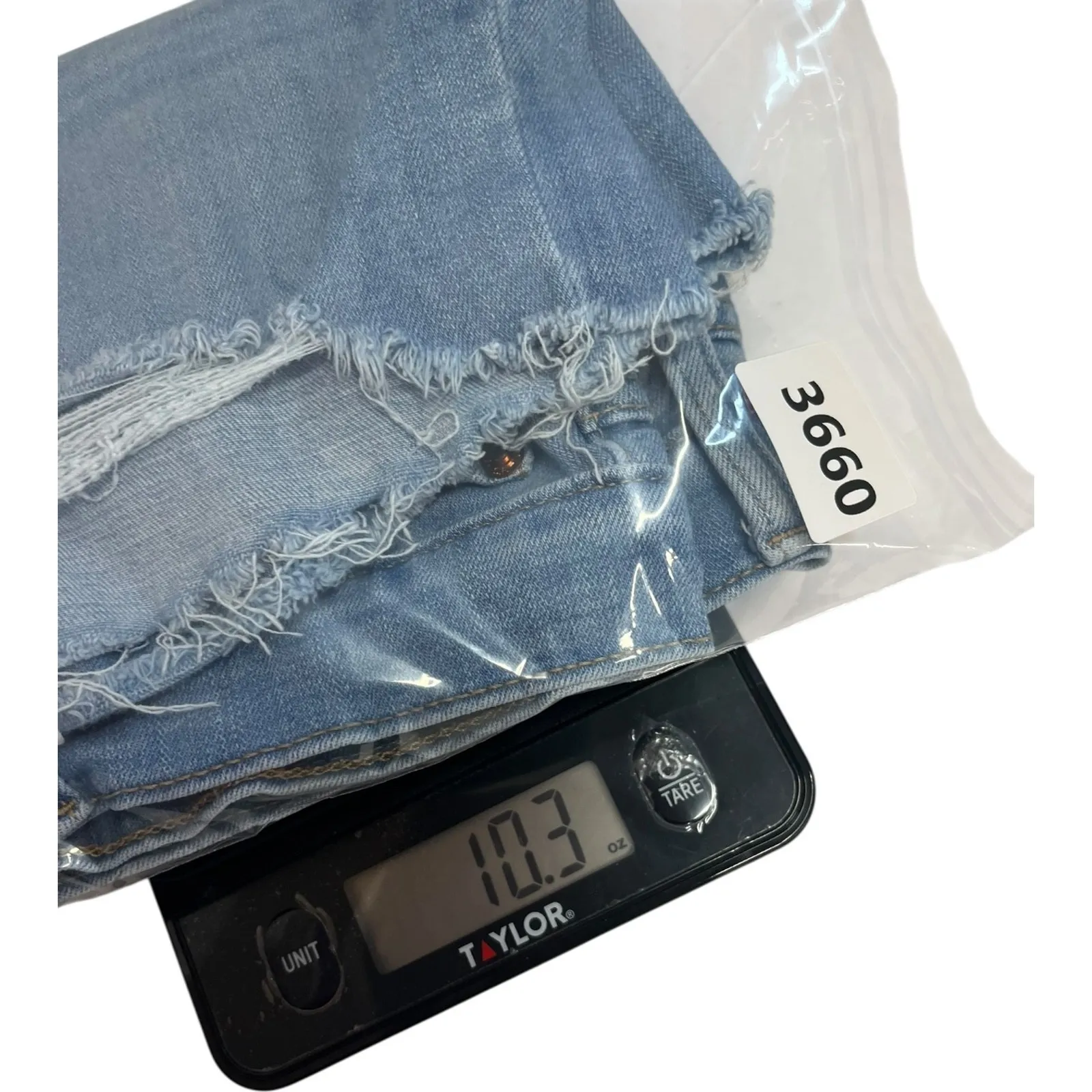 Levi Jean Shorts Womens 31 Blue Denim High Rise Cutoff Festival Boho Beach Hot - Image 10