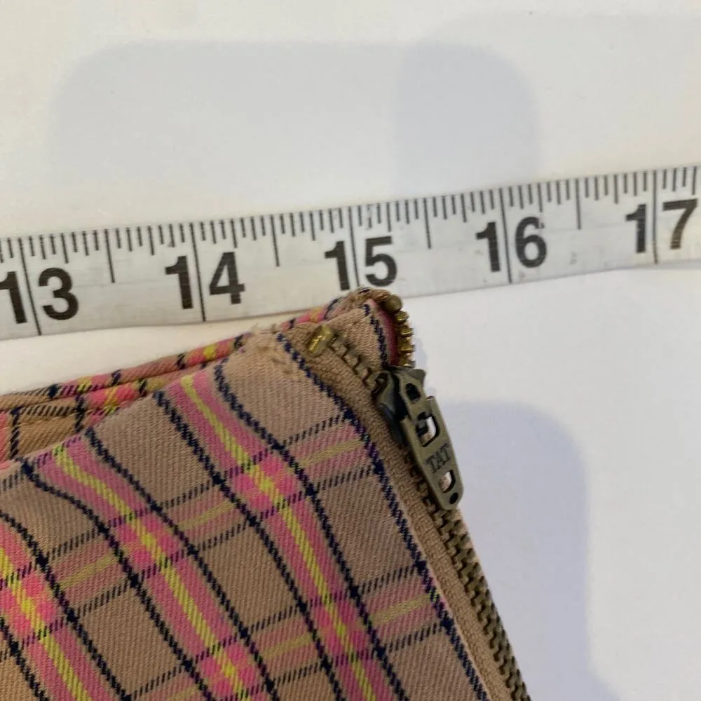 Anthropologie The Essential Slim Plaid Straight Leg Pants Long Inseam Sz 10 - Image 12