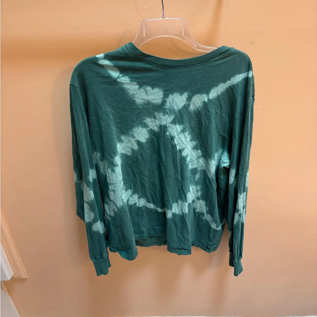 Proenza Schouler White Label Tie Dye T-Shirt in Emerald/ Mint Bleach Diamond - Image 6