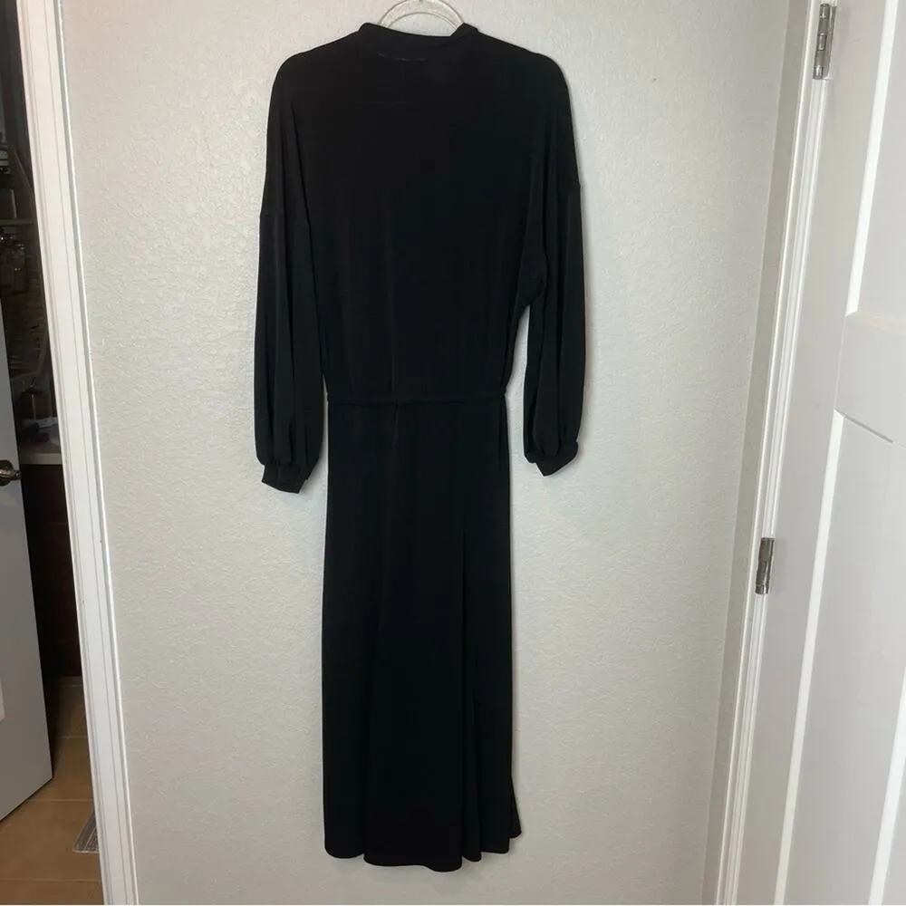 NEWPORT NEWS Vintage Black Button Up Maxi Dress Size S - Image 7