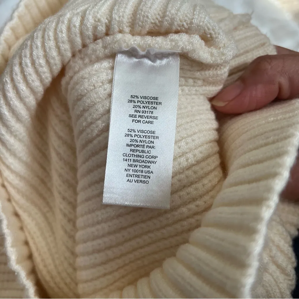 Truth by Republic Women’s Knit Sweater Viscose Blend Polo Ribbed Hem Pullover Size M - Image 7