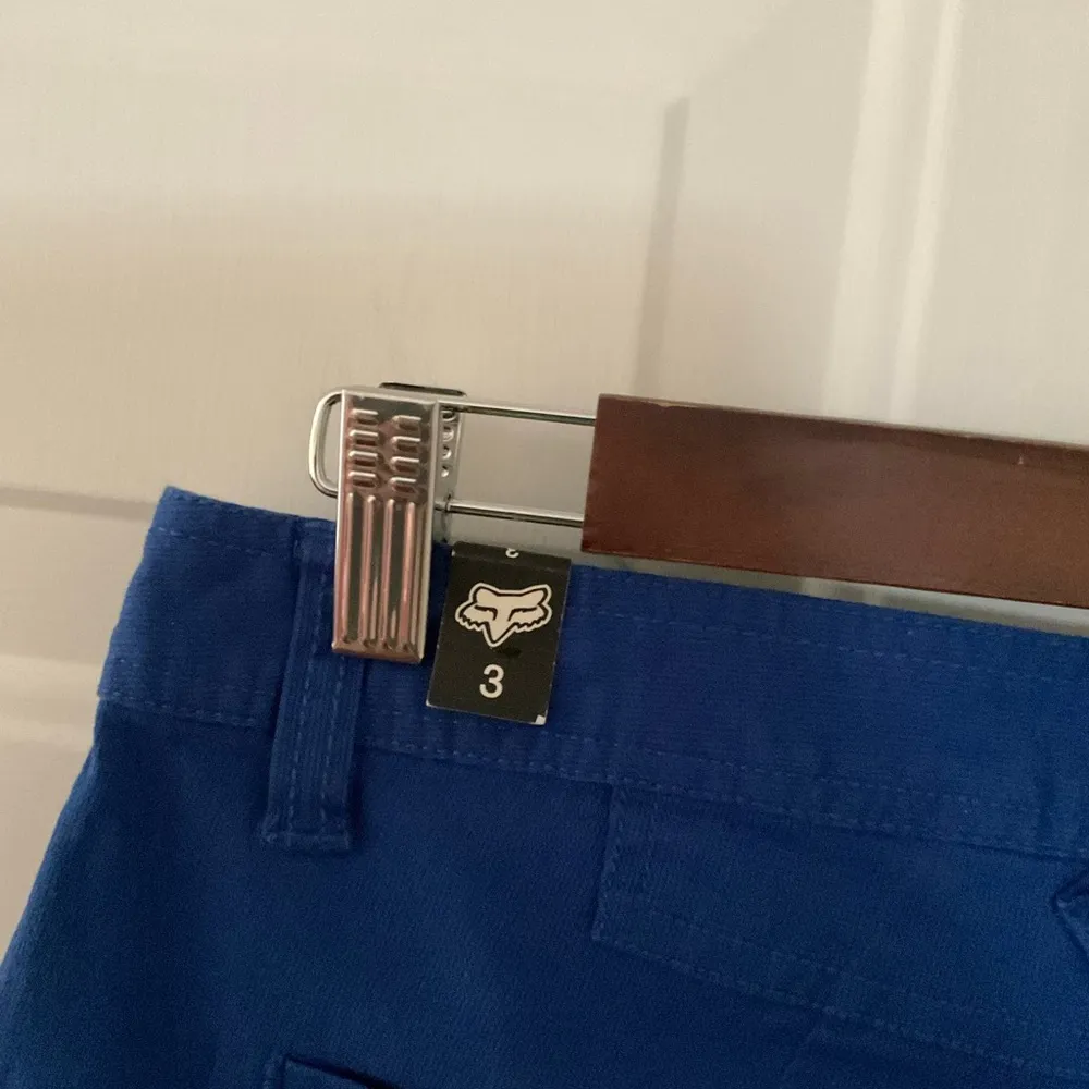 Fox Chino Royal Blue Frayed Hem Shorts Size 3 Juniors New - Image 3