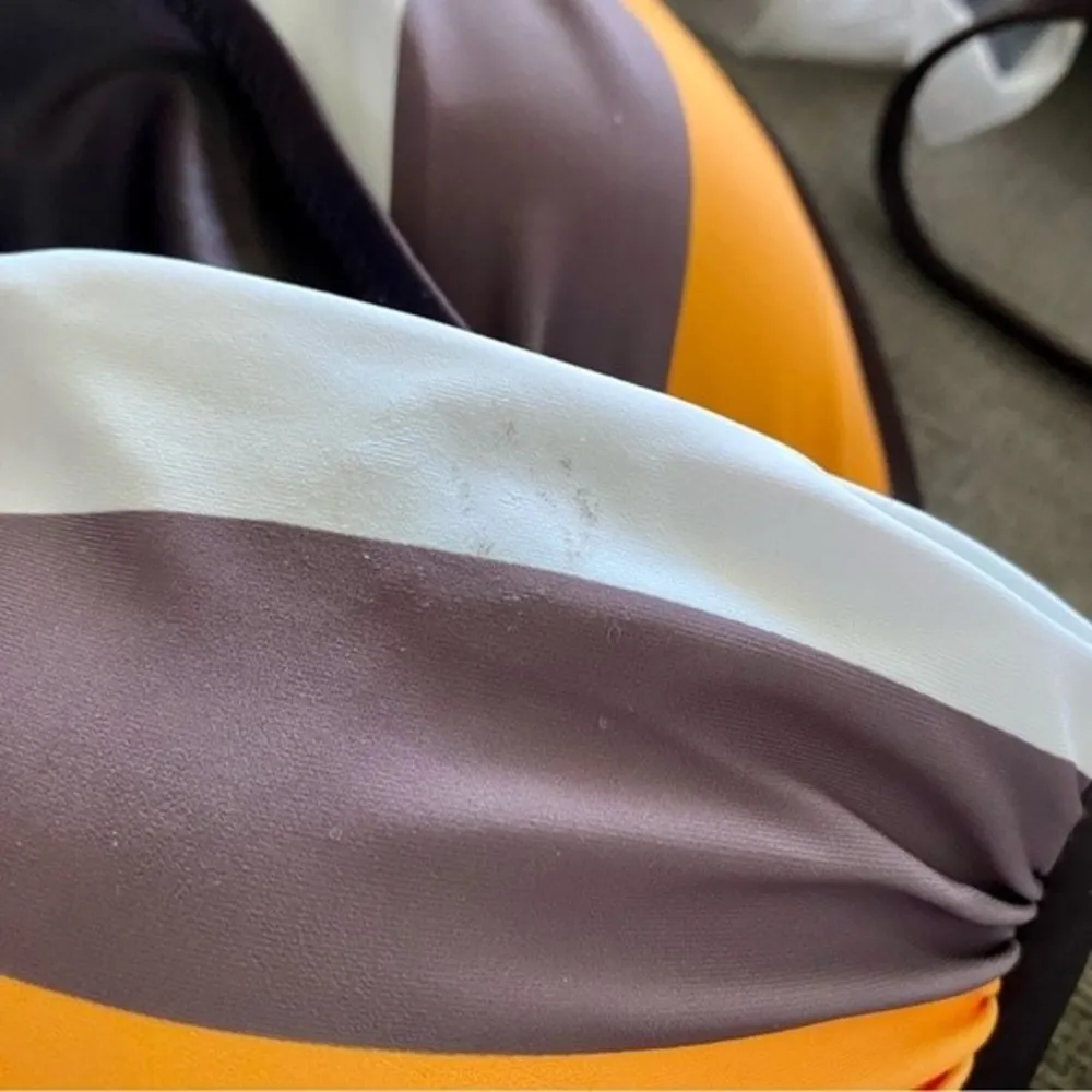 Women’s 2 Piece Push Up Bandeau Bikini Swimsuit Color Block Orange Brown NWOT Size undefined - Image 71