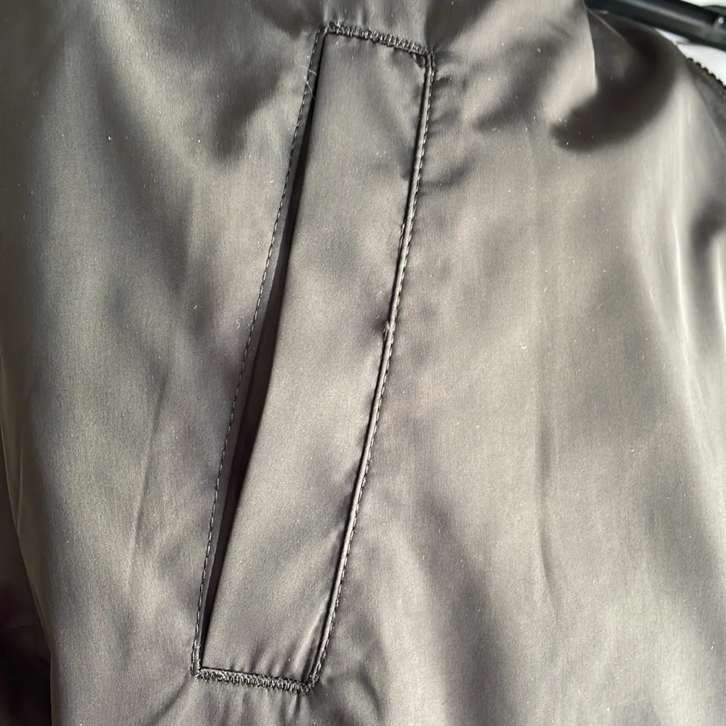 LOGO by Lori Goldstein Black Quilted Bomber Jacket - Image 7